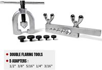 Thorstone Kit d'outils de sertissage et d'emboutissage double et simple pour bricolage, construction métal/plastique, emballage en boîte plastique, garantie 1 an