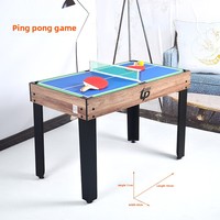Table de jeu multifonctionnelle 4 en 1 pour le sport à domicile : baby-foot, ping-pong, billard, hockey sur air, divertissement compact pour le plaisir en famille