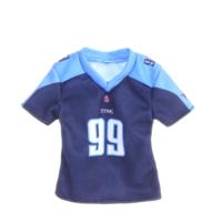 Maillot de football miniature personnalisé NFL Titans numéro 99 en polyester respirant pour figurine en peluche, cadeau promotionnel