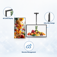 Écran LCD Android OEM direct pour affichage numérique mural intérieur d'ascenseur, texte/graphiques, résolution 1080p, IP65, garantie 1 an