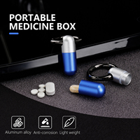 TGZUO – porte-pilules en aluminium CNC, porte-clés, capsule étanche, boîte à médicaments, conteneur pour voyage, extérieur, portable, mini porte-pilules EDC