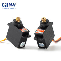 Micro-servo numérique GDW DS031MG DS041MG HV 2.7KG.cm 5KG.cm à grande vitesse avec engrenages métalliques 12g pour hélice de hélicoptère 450 et mini-avion à voilure fixe
