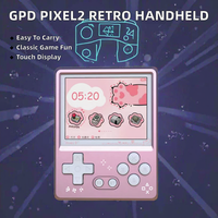 Consola de Juegos Portátil GPD PIXEL2, Totalmente Metálica, Estilo PS1 y FC, Diseño Cyber Walnut, Mini Consola de Juegos de Código Abierto, Comunicación Wi-Fi, Quad-core, 256GB de Juegos
