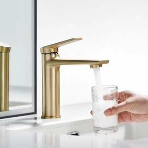 Robinet de lavabo en céramique, design moderne, mitigeur d'eau chaude et froide, mitigeur en laiton, monté sur le pont - Product Image 1