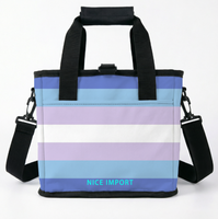 Sac isotherme pliable Bigender (pour les personnes aux préférences féminines) arc-en-ciel, imperméable, avec bandoulière, pour le travail et le camping