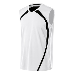 Camiseta de voleibol personalizada para hombre, camiseta sin mangas para entrenamiento deportivo, camiseta de voleibol con cuello en V, alta calidad - Product Image 3