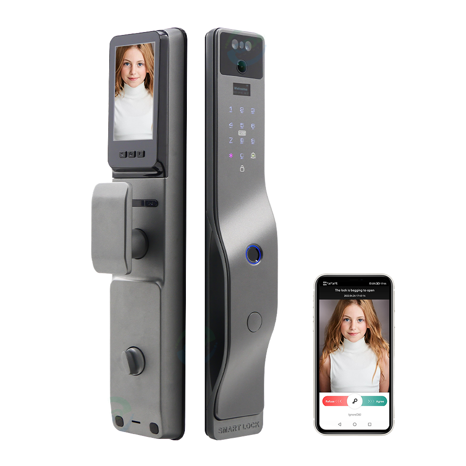 EBKN AF8831 Smart Door Lock Tuya Wifi Smart Fingerprint Cerradura Inteligente Digital Safe Door With Camera Lock for Home · image 3