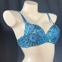 Soutien-gorge de danse du ventre pour femmes, orné de perles et de paillettes, idéal pour le Samba, le Carnaval, Halloween, les soirées EDC, les Raves, le Mardi Gras, les spectacles de DJ, les danseuses et les filles de spectacle