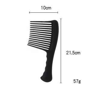 Peigne à cheveux antistatique en plastique avec logo personnalisé Peigne de barbier noir de haute qualité Peigne à cheveux <span class=keywords><strong>afro</strong></span> à dents larges - Product Image 3