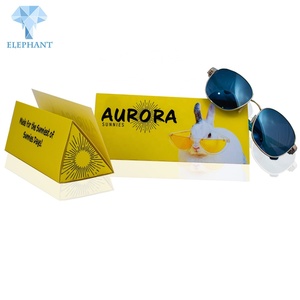 Custom Yellow Cute <b>Display</b> Delicate Appearance Paper Triangle Case Sunglasses <b>Box</b> - Product Image 2