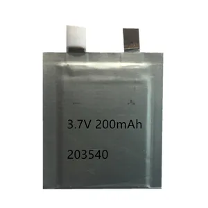 3.7 V Thin Battery 203540薄型小型充電式バッテリー200 m Ah厚さ2.05ミリメートル