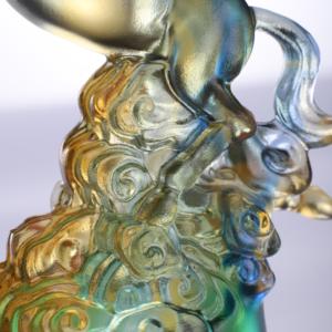 Điều hành cưỡi ngựa điêu khắc liuli pha lê Ngựa Thành Công biểu tượng phong thủy văn phòng trang trí sang trọng Kinh doanh Quà Tặng - Product Image 4