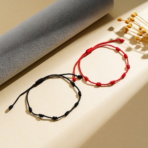 Braccialetto RTS in Stile Peruviano con 7 Nodi, Cordoncino Rosso Portafortuna, Fatto a Mano, Ideale come Regalo per l'<span class=keywords><strong>Amicizia</strong></span> - Product Image 3
