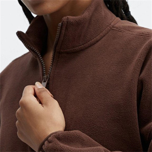 Sudadera de manga larga con forro Polar y cremallera para mujer, jersey de corte clásico, novedad de <span class=keywords><strong>2022</strong></span> - Product Image 5