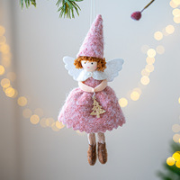 Großhandel Neujahrs geschenke Weihnachten Engel Puppe Anhänger Plüsch Hängende Dekoration Weihnachts geschenk