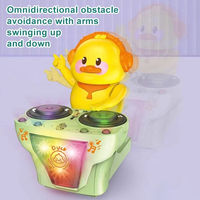 Jouet électronique DJ éducatif en plastique avec canards musicaux lumineux et rotatifs pour enfants de 5 à 7 ans, unisexe