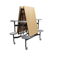 Ensemble de chaise de bureau pour salle d'école pliable table de cantine