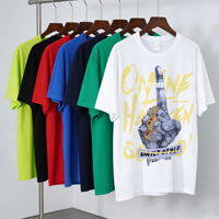 Camiseta de Moda con Estampado Personalizado, 100% Algodón, Impresión DTG, Diseño Urbano, Venta al Por Mayor, Ropa Ecológica