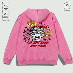 Felpa con Cappuccio 100% Cotone Lavato con Grafica 'Star <span class=keywords><strong>Dreams</strong></span> Follow Own Path', Multicolore - Product Image 5