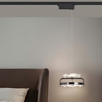 Lampu gantung LED gaya Nordic, lampu Interior badan kaca Modern untuk dapur ruang tamu meja makan dekorasi langit-langit