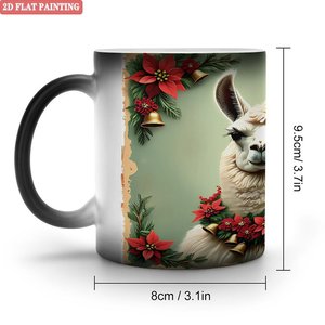 Taza Mágica Termosensible Negra Esmerilada de 11 oz, Taza de Cerámica con Diseño Navideño - Product Image 1