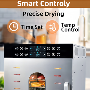 <span class=keywords><strong>D</strong></span>éshydrateur alimentaire commercial multifonction grande capacité pour la préparation de collations saines, fruits secs, viandes séchées, tisanes, poudres de légumes et yaourts - Product Image 3