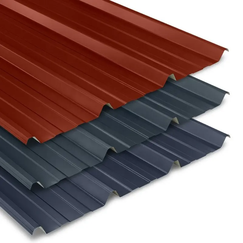 Metal oluklu çatı paneli tek katmanlı ön boya galvanizli çelik çatı kiremidi