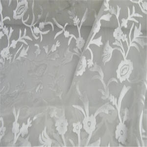 Tissu en opale le plus vendu en couleur blanche, tissu en soie opale burn-out, prêt pour la peinture, le dessin floral, populaire - Product Image 5