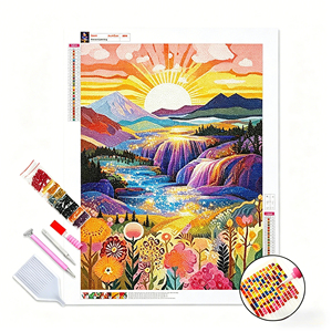 Kit de Pintura de Diamantes Personalizado con <span class=keywords><strong>Paisaje</strong></span> al <span class=keywords><strong>Atardecer</strong></span>, para Adultos, 5D, con Diamantes Completos, Arte en Gemas, Decoración de Pared para el Hogar - Product Image 1