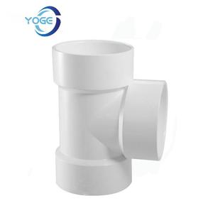 Raccords de tuyauterie en <span class=keywords><strong>PVC</strong></span> rigide carré de haute qualité SCH40, té égal, coude, té en <span class=keywords><strong>Y</strong></span>, quatre voies, haute pression, ASTM D2466, drainage d'eau - Product Image 4