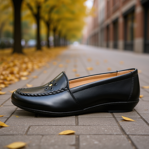 Zapatos Planos Casuales de Cuero para Mujer Angelina, Punta Redonda, Plantilla de Cuero Genuino, Sin Cordones, Zapatos de Ballet Cómodos para Otoño - Product Image 2