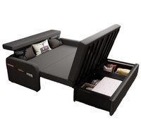 Canapé-lit OEM moderne en tissu pour chambre d'hôtes, sur mesure, pliable, avec rangement et poche latérale, idéal pour les designers d'intérieur