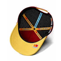 Casquettes de sport HANWAY personnalisées en PVC, 5 panneaux, respirantes, imperméables, de haute qualité, ajustables, avec trous découpés au laser, pour le golf
