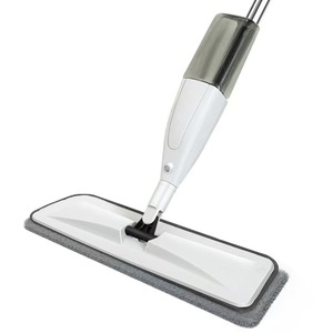 Tête de balai serpillère plate en microfibre tendance, vente chaude, avec manche en acier inoxydable, pour nettoyage des sols domestiques, balai pulvérisateur avec réservoir d'eau - Product Image 5