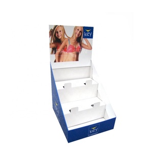 Wholesale Custom Foldable Eco-Friendly Cardboard <b>Counter</b> Top Display Rack for POP Corrugated Underwear Rack - Product Image 5