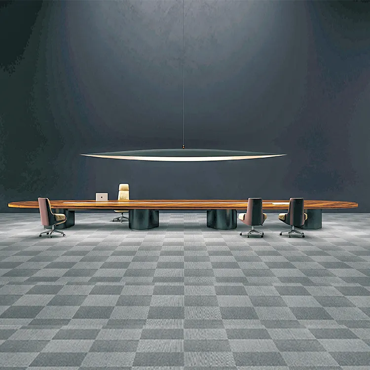 Mobili per ufficio impiallacciati tavolo da conferenza moderno per sala riunioni soggiorno in legno mobili all'ingrosso tavolo da riunione conferenza
