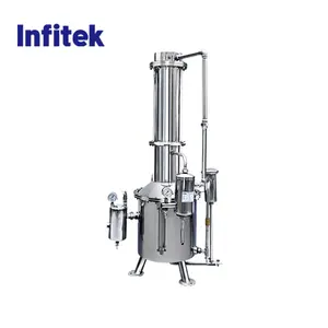 Infitek 50-600 L/h Lab water distiller Stainless Steel Tower Steam Re-distilled Water Device for laboratory, boiler heating