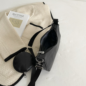 <span class=keywords><strong>Sac</strong></span> <span class=keywords><strong>bandoulière</strong></span> en <span class=keywords><strong>cuir</strong></span> lychee <span class=keywords><strong>noir</strong></span> 2026 pour femme avec mini pochette, <span class=keywords><strong>sac</strong></span> messager polyvalent, vente en gros - Product Image 6