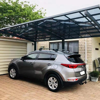 Abri Voiture Métallique Moderne en Aluminium avec Toit en Polycarbonate pour Extérieur