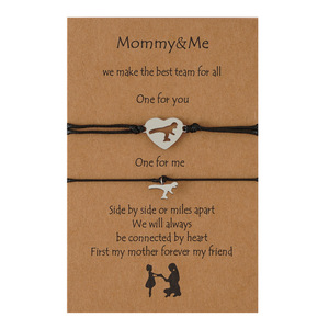Bracelets de rentrée scolaire pour mère et fils, bracelets dinosaures pour maman et fils, cadeaux pour la première journée d'école pour mère, père, fils, garçons, filles - Product Image 5