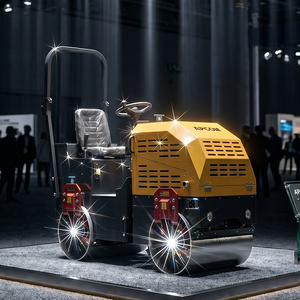 Rodillo Compactador Hidráulico de 1, 3, 5, 5.5hp, 6hp, 7hp, 9hp, 20hp, a Gasolina o Diésel, de Tambor Simple o Doble, para Construcción y Pavimentación de Carreteras - Product Image 1