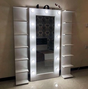 Espejo de pie con Bluetooth y luces LED, decoración para el hogar, estantería invisible para libros, espejo de cuerpo entero para <span class=keywords><strong>vestir</strong></span>, venta al por mayor. - Product Image 3