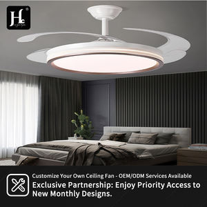 Ventilador de Techo Moderno y Sencillo con Luz LED para Sala de Estar o Dormitorio, Ventilador de Techo Retráctil con Luz - Product Image 5