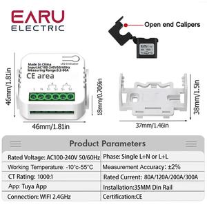 Medidor de Energía Inteligente Tuya, Medición Bidireccional, Transformador de Corriente de 1 o 2 Canales, Monitor de Energía por Aplicación, 80A 120A EASEM-F - Product Image 3