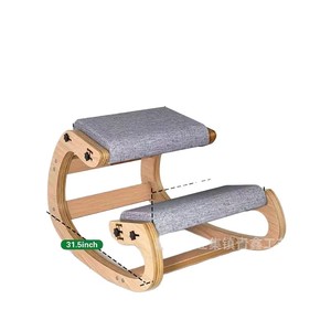 Wooden Kneeling Chair Adjustable Ergonomic <b>Office</b> <b>Stool</b> For Student And Home Use - Product Image 5