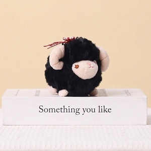 En gros, Porte-clés pendentif en peluche agneau mignon avec nœud, personnalisé, style dessin animé, doux, jouet en peluche mascotte pour cadeau - Product Image 4