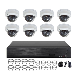 Kit NVR POE 8CH Tuya avec caméra dôme 4MP/<span class=keywords><strong>5MP</strong></span>/8MP, caméra IP réseau PoE, vision nocturne infrarouge, système de surveillance CCTV, disque dur 4K COMS - Product Image 1