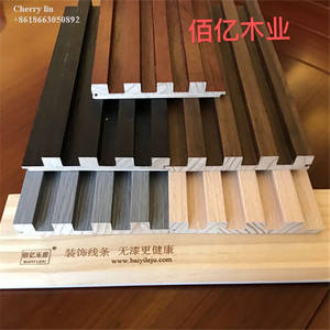 Panneau mural rainuré 3D décoratif intérieur imperméable, revêtement mural en bois - Product Image 4