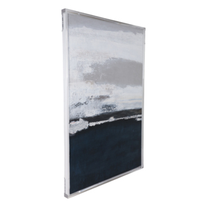 Quadro su tela rettangolare con cornice e design testurizzato per soggiorno o sala da pranzo, con cornice a cassetta (shadow box) - Product Image 2