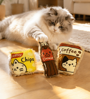 Jouet en peluche pour chat avec logo personnalisé, herbe à chat et papier sonore, vente en gros